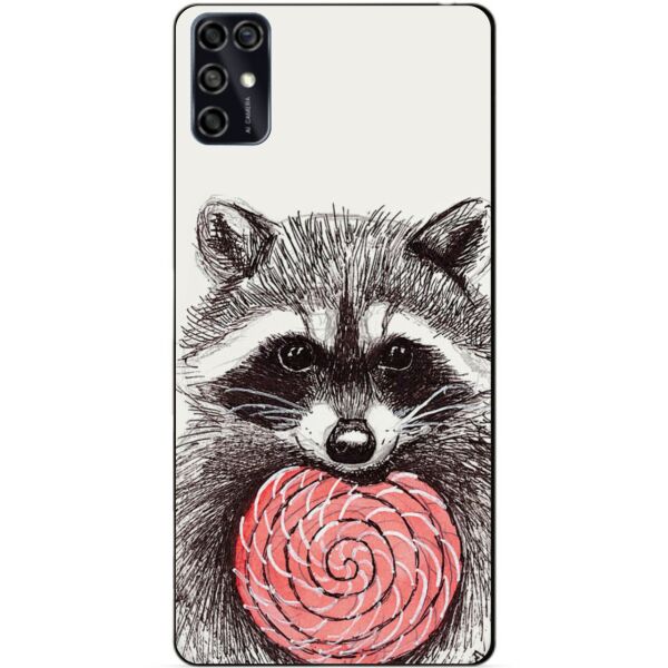 

Силиконовый чехол бампер Candy для ZTE Blade V2020 Smart с рисунком Енот