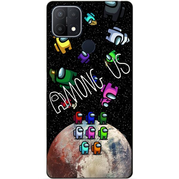 

Силиконовый бампер чехол Candy для Oppo A15 с рисунком Амонг Ас