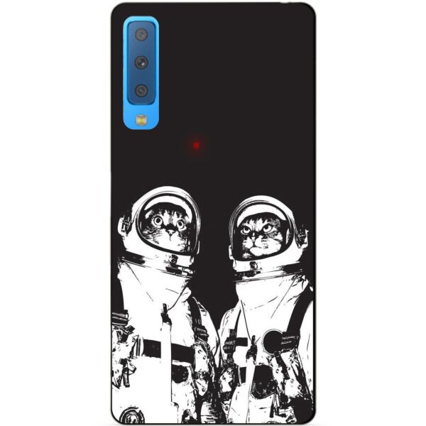 

Силиконовый чехол Candy для Samsung A7 2018 Galaxy A750 с рисунком Коты космонавты
