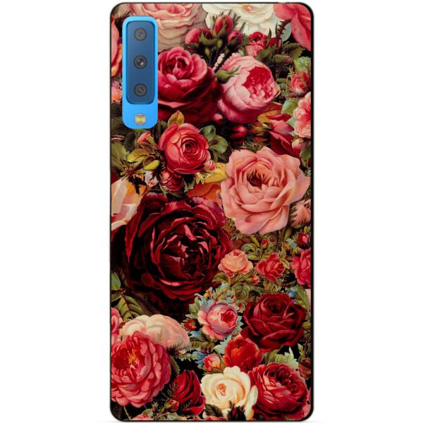 

Силиконовый чехол Candy для Samsung A7 2018 Galaxy A750 с рисунком Красные розы