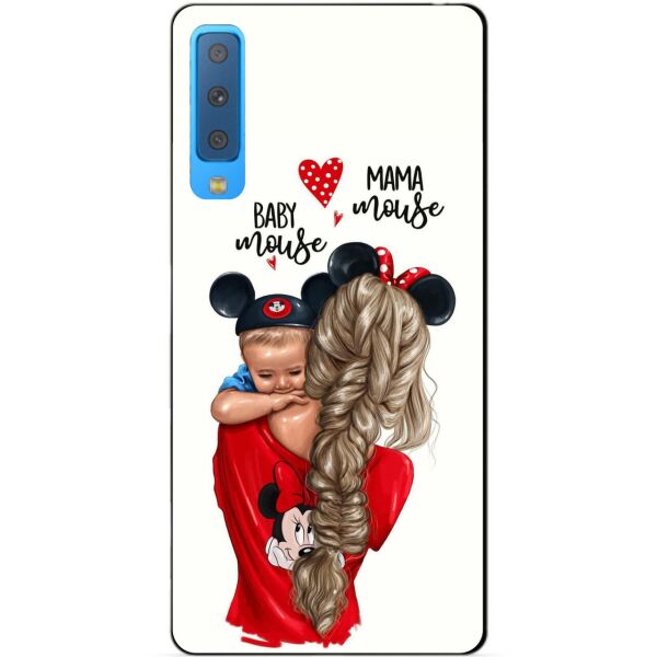 

Силиконовый чехол Candy для Samsung A7 2018 Galaxy A750 с рисунком Мама с малышом