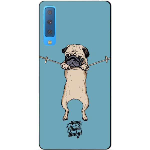 

Силиконовый чехол Candy для Samsung A7 2018 Galaxy A750 с рисунком Мопс