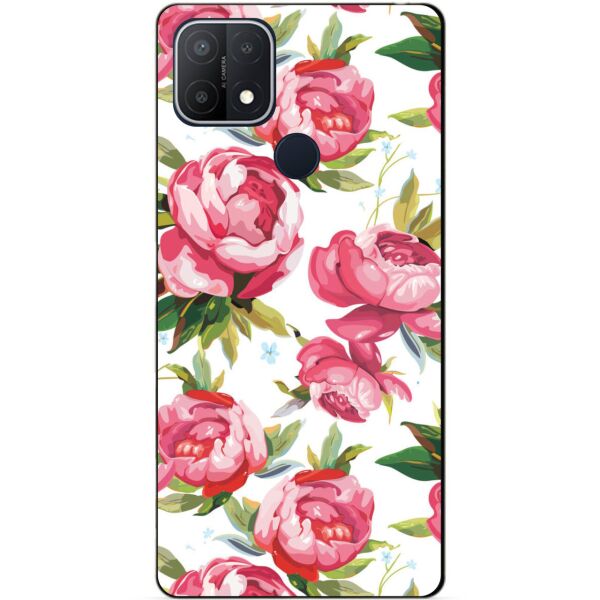

Силиконовый бампер чехол Candy для Oppo A15 с рисунком Пионы