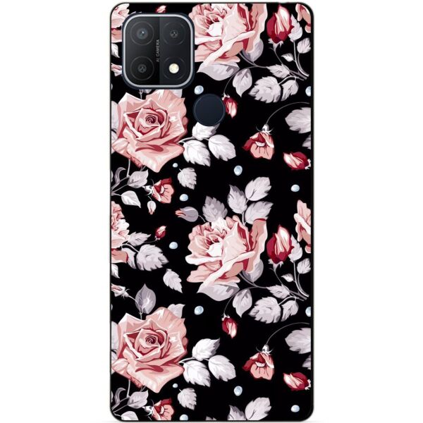 

Силиконовый бампер чехол Candy для Oppo A15 с рисунком Розы
