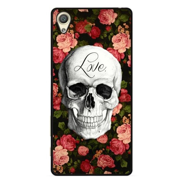 

Силиконовый бампер Candy для Sony Xperia Z L36h C6603 с рисунком Череп в цветах