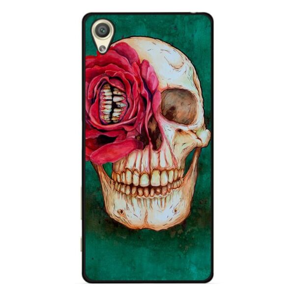 

Силиконовый бампер Candy для Sony Xperia Z L36h C6603 с рисунком Череп с цветком
