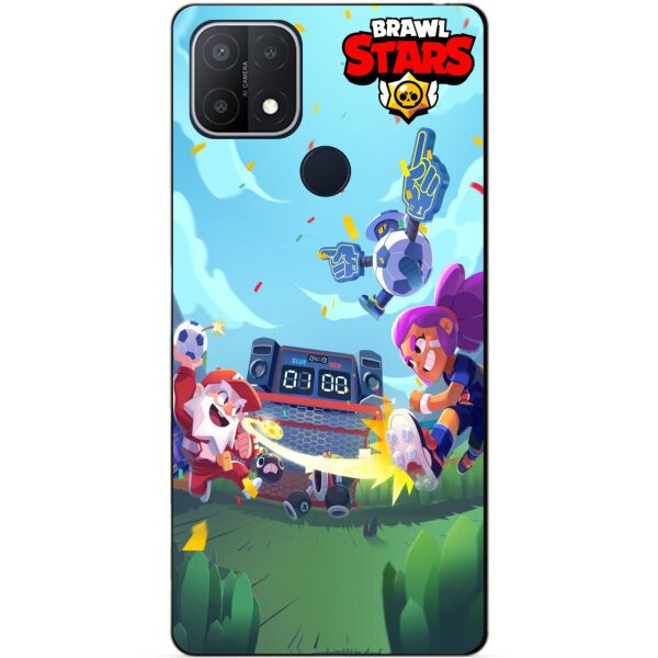 

Силиконовый бампер чехол Candy для Oppo A15s Бравл Старс Броулбол