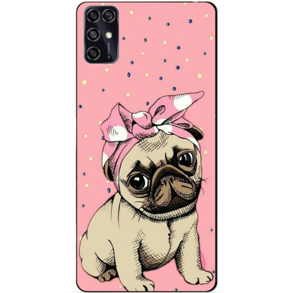 

Силиконовый чехол бампер Candy для ZTE Blade V2020 Smart с рисунком Мопс