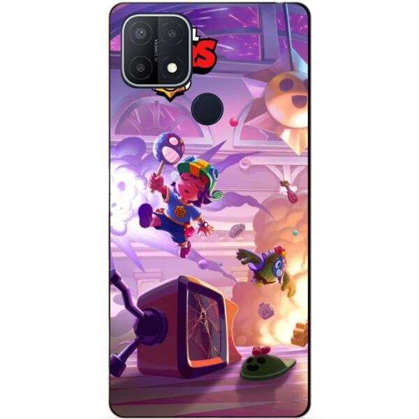 

Силиконовый бампер чехол Candy для Oppo A15s Бравл Старс Парк старр Сэнди