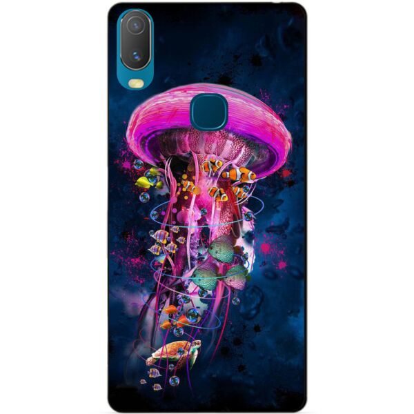 

Силиконовый бампер чехол Candy для Vivo Y11 с рисунком Медуза