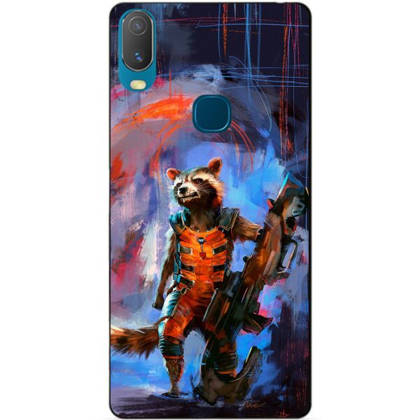

Силиконовый бампер чехол Candy для Vivo Y11 с рисунком Реактивный енот