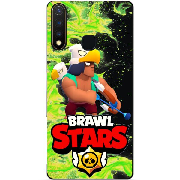 

Силиконовый бампер чехол Candy для Vivo Y19 с Героем Brawl Stars Бо