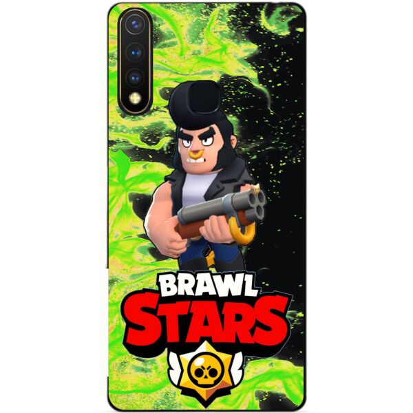 

Силиконовый бампер чехол Candy для Vivo Y19 с Героем Brawl Stars Булл