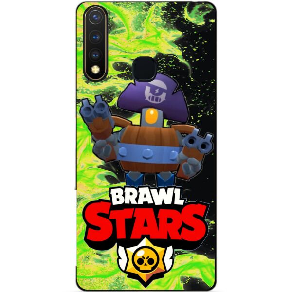 

Силиконовый бампер чехол Candy для Vivo Y19 с Героем Brawl Stars Деррил