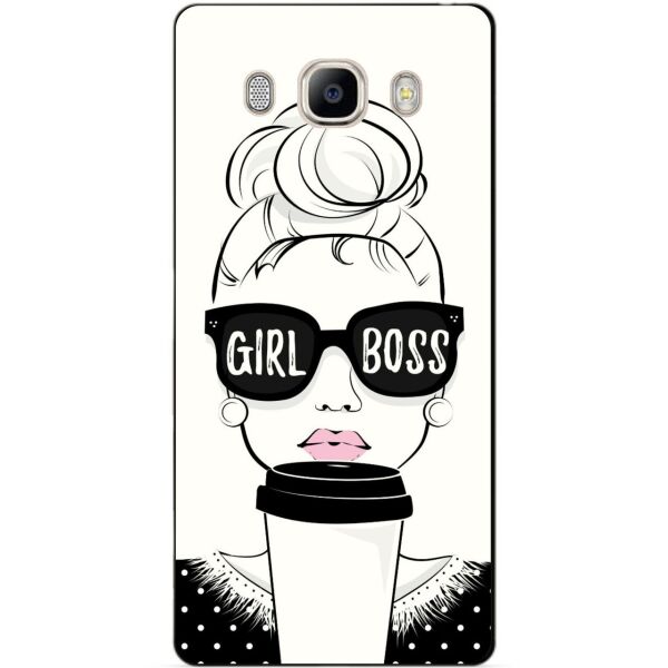 

Бампер силиконовый чехол Candy для Samsung J7 2016 Galaxy J710 с рисунком Girl Boss