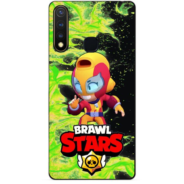 

Силиконовый бампер чехол Candy для Vivo Y19 с Героем Brawl Stars Макс