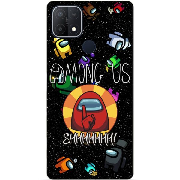 

Силиконовый бампер чехол Candy для Oppo A15s с рисунком Among Us