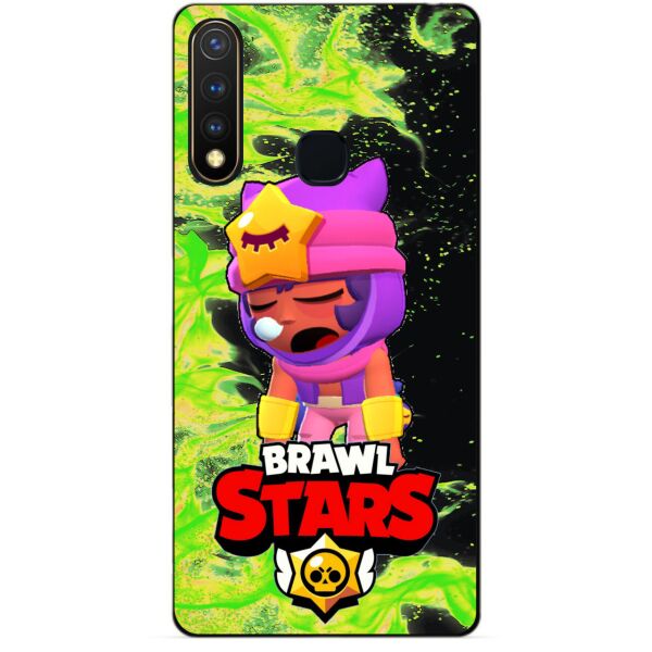 

Силиконовый бампер чехол Candy для Vivo Y19 с Героем Brawl Stars Сэнди