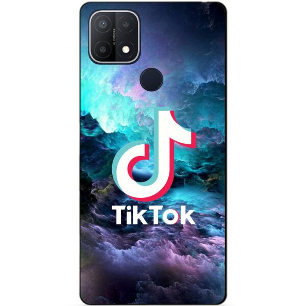 

Силиконовый бампер чехол Candy для Oppo A15s с рисунком Tik Tok