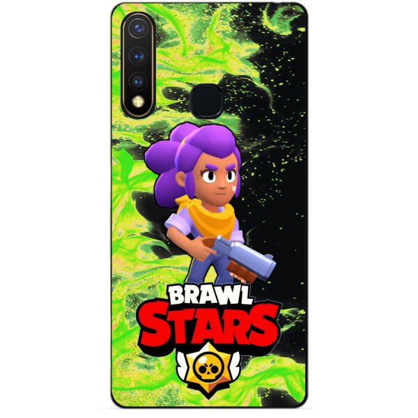 

Силиконовый бампер чехол Candy для Vivo Y19 с Героем Brawl Stars Шелли