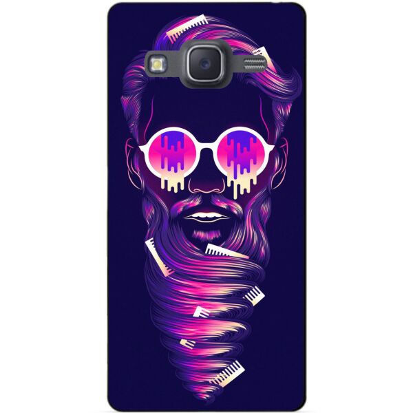 

Бампер силиконовый чехол Candy для Samsung J7 Galaxy J700 с рисунком Бородач