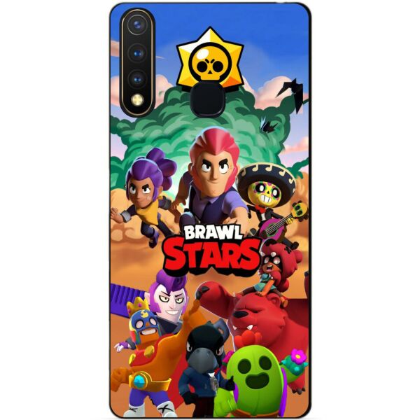 

Силиконовый бампер чехол Candy для Vivo Y19 с рисунком Brawl Stars