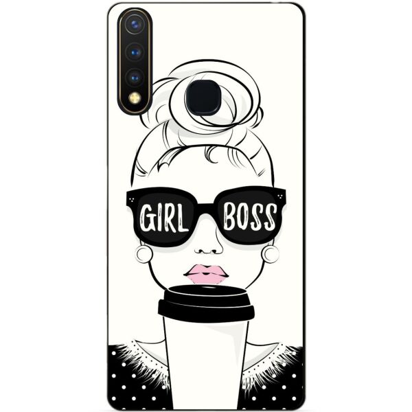 

Силиконовый бампер чехол Candy для Vivo Y19 с рисунком Girl Boss