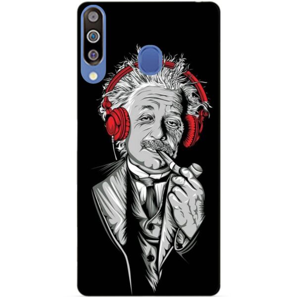 

Бампер силиконовый чехол Candy для Samsung M30 2019 Galaxy M30 f с рисунком Эйнштейн