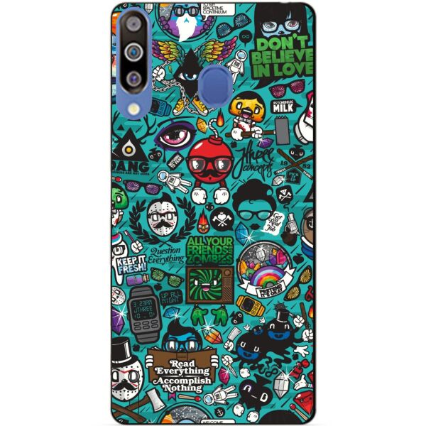 

Бампер силиконовый чехол Candy для Samsung M30 2019 Galaxy M305f c рисунком Стикеры
