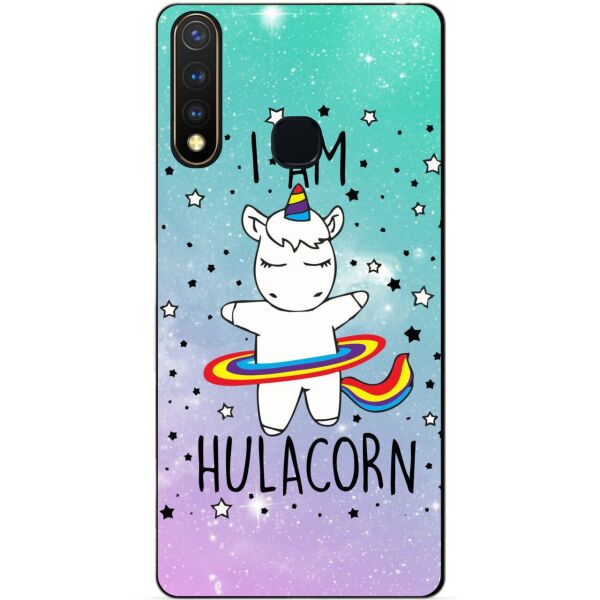 

Силиконовый бампер чехол Candy для Vivo Y19 с рисунком Единорог