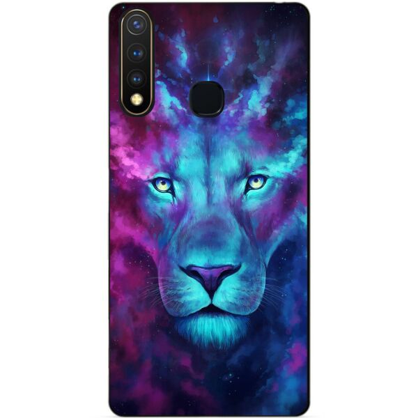 Силиконовый бампер чехол Candy для Vivo Y19 с рисунком Космический лев