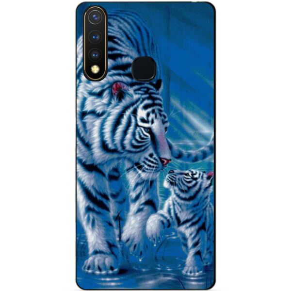 

Силиконовый бампер чехол Candy для Vivo Y19 с рисунком Тигры