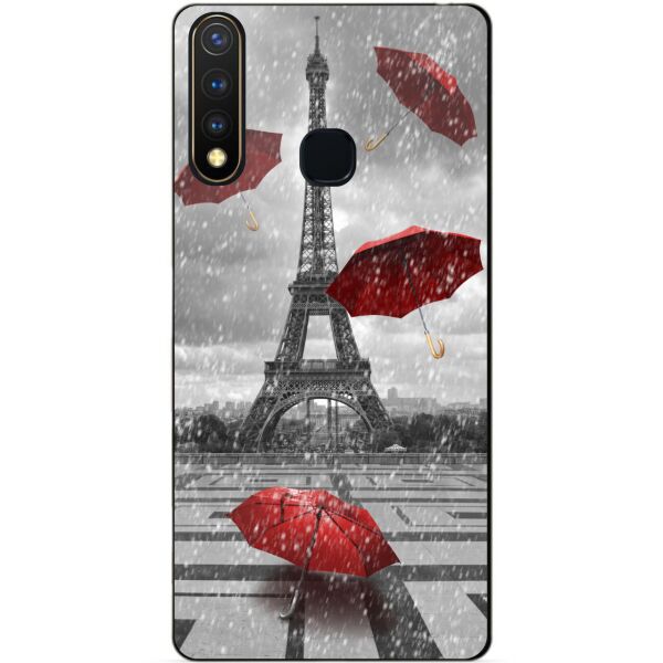 

Силиконовый бампер чехол Candy для Vivo Y19 с рисунком Эйфелева башня