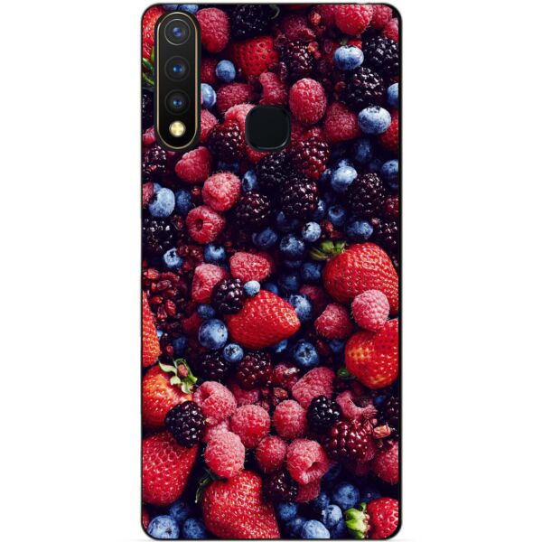 

Силиконовый бампер чехол Candy для Vivo Y19 с рисунком Ягоды