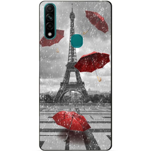 

Силиконовый бампер чехол Candy для Oppo A31 с рисунком Дождь в Париже