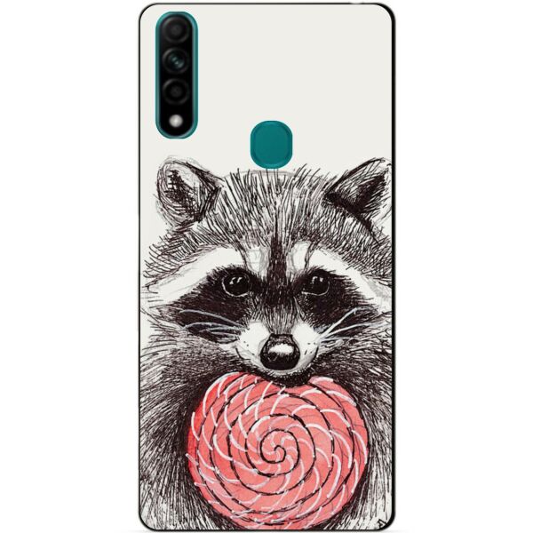 

Силиконовый бампер чехол Candy для Oppo A31 с рисунком Енот