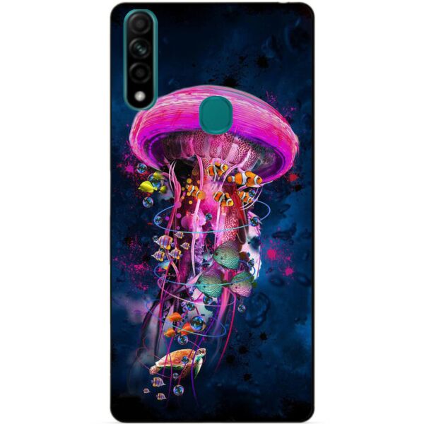 

Силиконовый бампер чехол Candy для Oppo A31 с рисунком Медуза