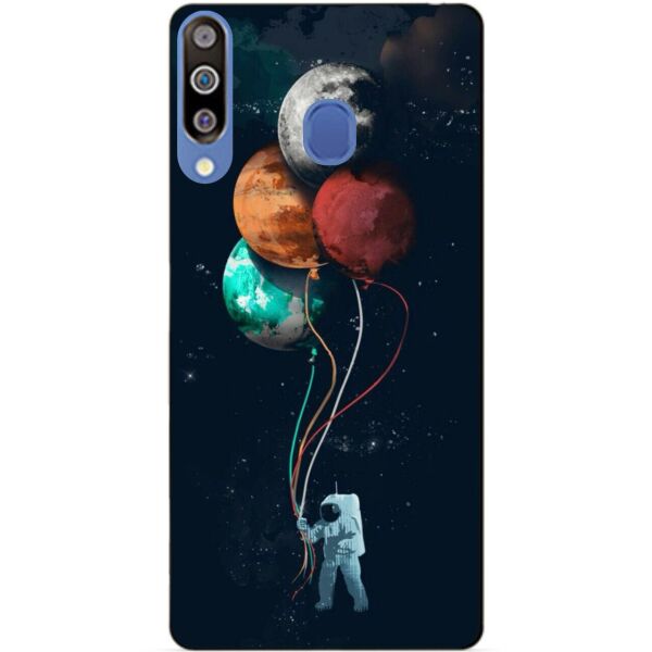 

Бампер силиконовый чехол Candy для Samsung M30 2019 Galaxy M305f с рисунком Шарики-планеты