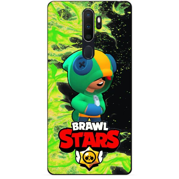 

Силиконовый бампер чехол Candy для Oppo A5 2020 с Героем Бравл Старс Леон Бравл