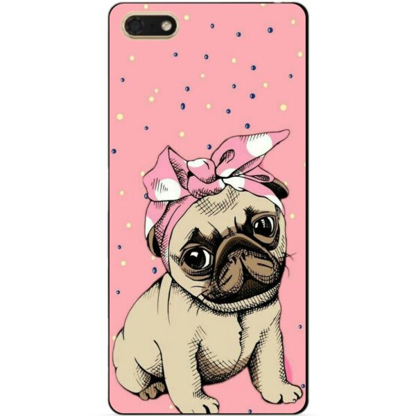 

Чехол силиконовый Candy для Huawei Honor 7a с рисунком Мопс