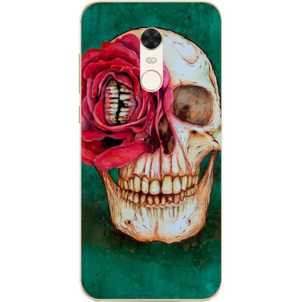 

Силиконовый бампер Candy для Xiaomi Redmi 5 Plus с рисунком Череп с цветком