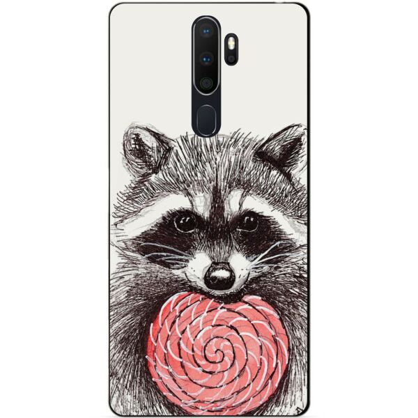 

Силиконовый бампер чехол Candy для Oppo A5 2020 с рисунком Енот