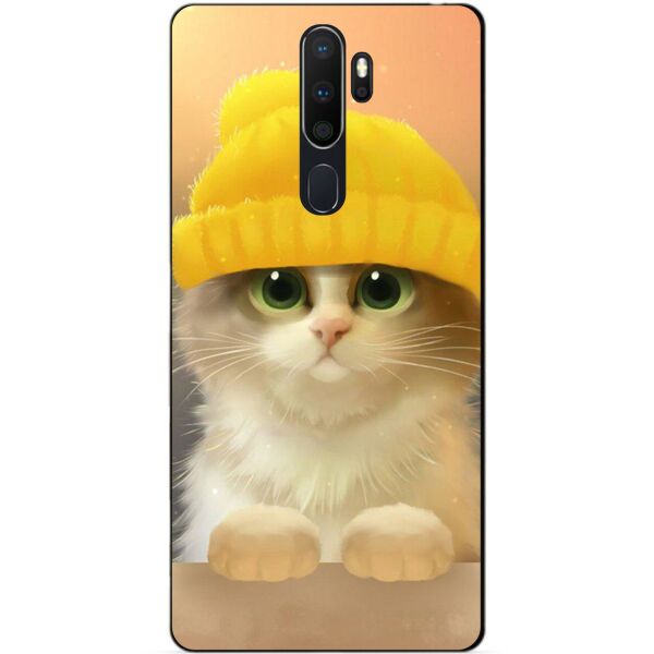 

Силиконовый бампер чехол Candy для Oppo A5 2020 с рисунком Котик в шапке