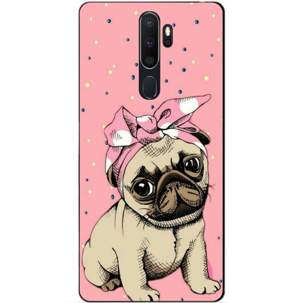 

Силиконовый бампер чехол Candy для Oppo A5 2020 с рисунком Мопс