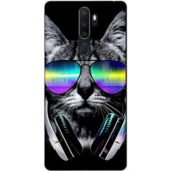 

Силиконовый бампер чехол Candy для Oppo A5 2020 с рисунком Музыкальный кот