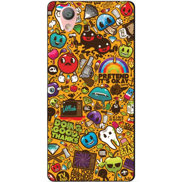 

Силиконовый чехол Candy для Sony L1 G3312 с рисунком Креативные стикеры
