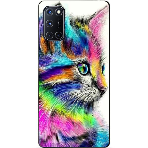 

Силиконовый бампер чехол Candy для Oppo A52 с рисунком Акварельный котик