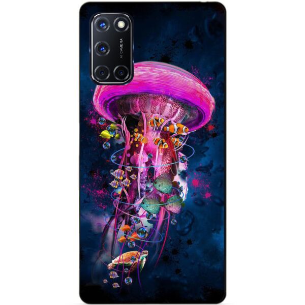 

Силиконовый бампер чехол Candy для Oppo A52 с рисунком Медуза