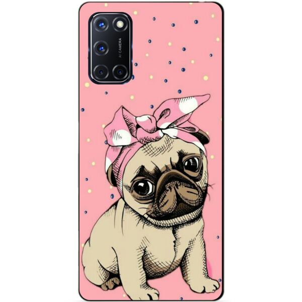 

Силиконовый бампер чехол Candy для Oppo A52 с рисунком Мопс