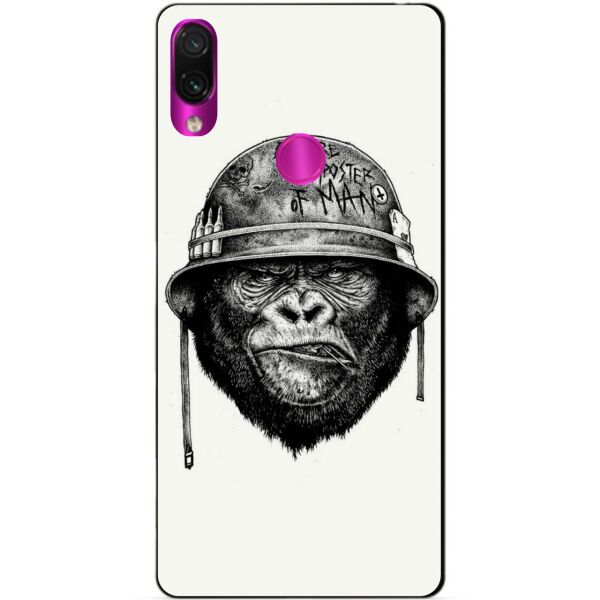 

Бампер силиконовый чехол Candy для Xiaomi Redmi 7 Обезьяна в каске